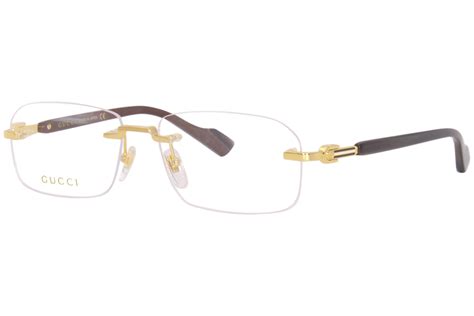 gucci semi-rimless round plastic optical glasses|Gucci rimless glasses for men.